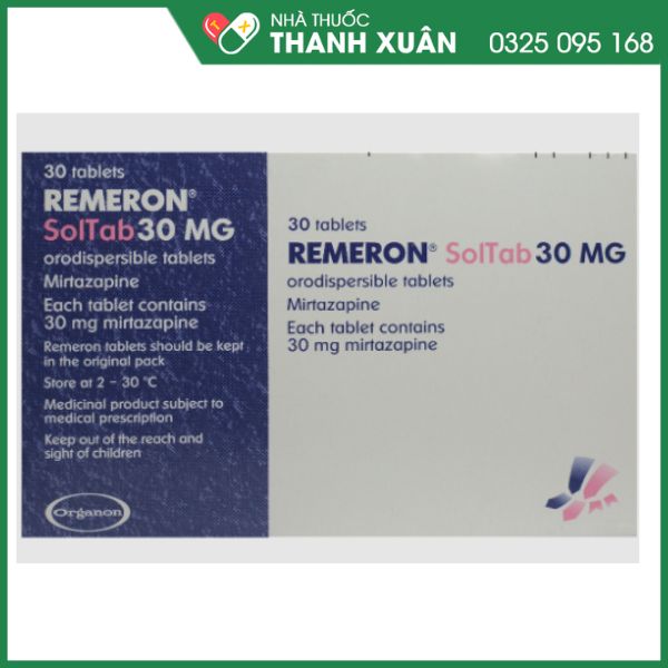 Remeron 30mg  trị các đợt trầm cảm nặng